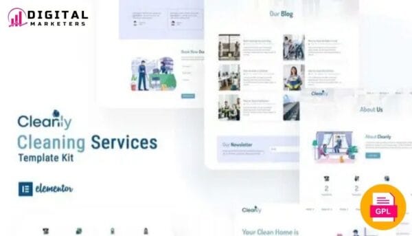 Cleanly - Cleaning Service Elementor Template Kit [GPL]