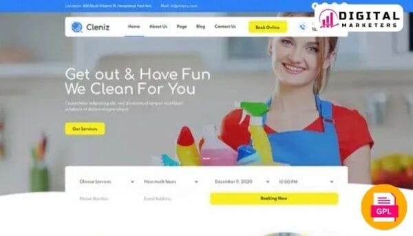 Cleniz - Cleaning Services Elementor Template Kit [GPL]