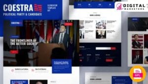 Coestra - Political Party Candidate Elementor Template Kit [GPL]