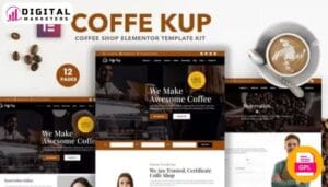 Coffeekup - Cafe & Coffee Shop Elementor Template Kit [GPL]