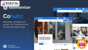 Cohubz - Creative Hub & Coworking Space Elementor Template Kit [GPL]