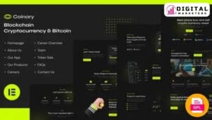 Coinary Blockchain Cryptocurrency & Bitcoin Elementor Template Kit [GPL]