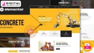 Concrete - Construction Elementor Template Kit [GPL]