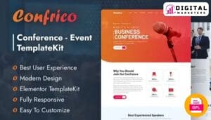 Confrico - Event & Conference Elementor Template Kit [GPL]