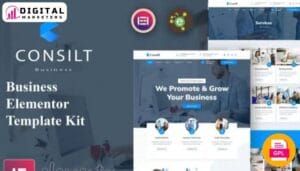 Consilt - Business Consulting Elementor Template Kit [GPL]