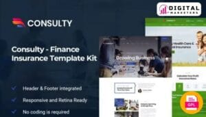 Consulty - Finance Consulting Elementor Template Kit [GPL]