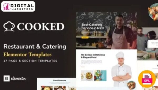 Cooked - Catering & Restaurant Website Elementor Template Kit [GPL]