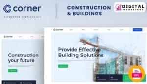 Corner - Construction & Building Elementor Template Kit [GPL]