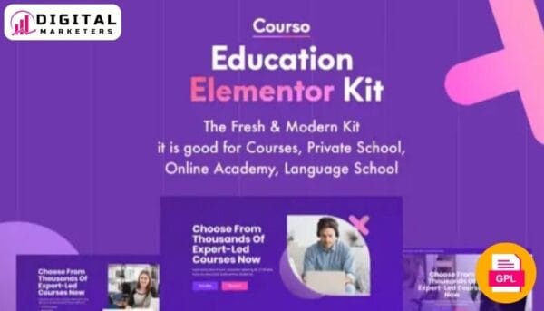 Courso - Online University Courses Elementor Template Kit [GPL]