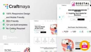 Craftmaya - IT Solutions & Services Company Elementor Template Kit [GPL]
