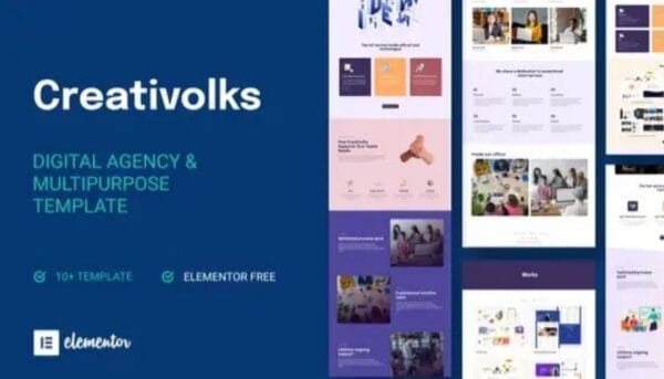 Creativolks - Creative Business Agency Elementor Template Kit [GPL]