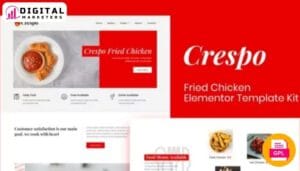Crespo - Fast Food Restaurant Elementor Template Kit [GPL]
