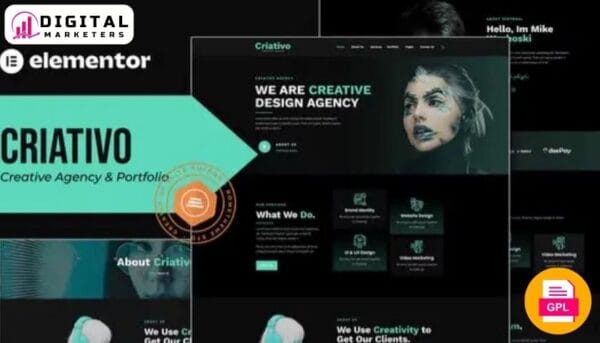 Criativo - Creative Agency Portfolio Elementor Template Kit [GPL]