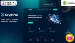 Cryptiva - Cyber Security Services Elementor Template Kit [GPL]