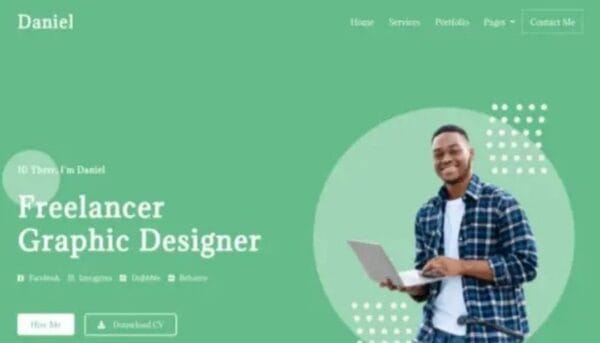 Daniel ? Personal & Freelancer Elementor Template Kit [GPL]  [GPL]