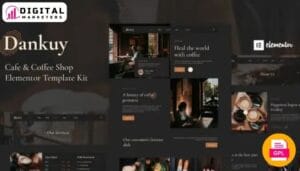 Dankuy - Cafe & Coffee Shop Elementor Template Kit [GPL]