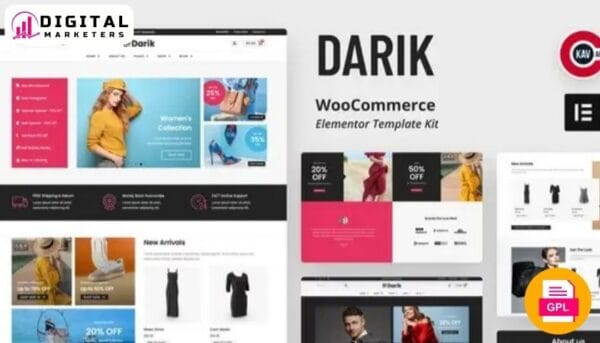 Darik - Fashion WooCommerce Elementor Template Kit [GPL]