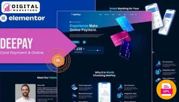 Deepay - Card Payment & Online Banking Elementor Template Kit [GPL]