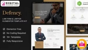 Defency - Law Firm & Lawyer Elementor Template Kit [GPL]