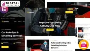 Dempul - Car Auto Spa & Detailing Services Elementor Template Kit [GPL]