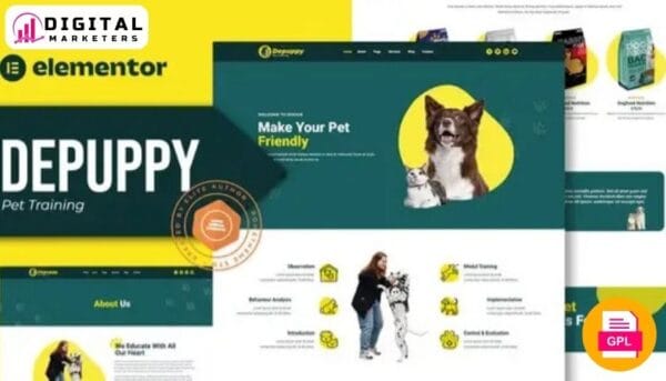 Depuppy - Pet Training Elementor Template Kit [GPL]