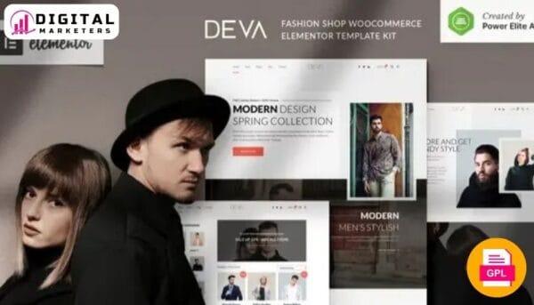 Deva - Fashion Store WooCommerce Elementor Template Kit [GPL]