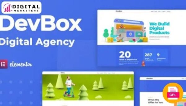 Devbox - Creative Digital Agency Elementor Template Kit [GPL]
