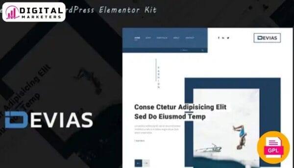 Devias - Blog & Magazine Elementor Pro Template Kit [GPL]