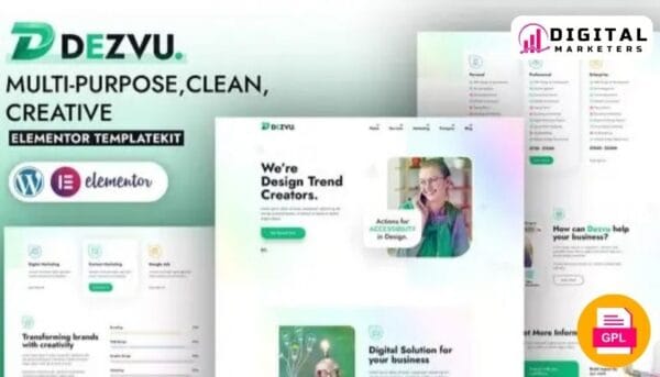 Dezvu - Creative Agency Elementor Template Kit [GPL]