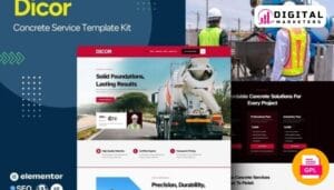 Dicor - Concrete Service Elementor Template Kit [GPL]