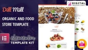 Dillmill - Organic Food Store Elementor Template Kit [GPL]