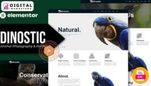 Dinostic - Animal Photography Portfolio Elementor Template Kit [GPL]