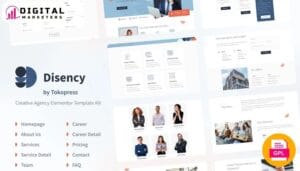 Disency - Agency Elementor Template Kit [GPL]