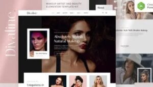 Divaline - Makeup Artist, Model & Beauty Elementor Template Kit [GPL]