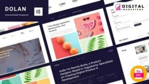 Dolan Personal Portfolio Elementor Template Kit for Creatives [GPL]