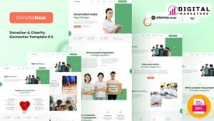 DonateNow - Donation & Charity Elementor Template Kit [GPL]