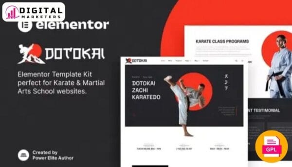 Dotokai - Karate & Martial Arts School Elementor Template Kit [GPL]