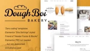 Doughboi Bakery - Bakery & Cakery Elementor Template Kit [GPL]