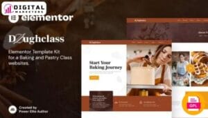 Doughclass - Baking & Pastry Class Elementor Template Kit [GPL]