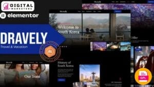 Dravely - Travel & Vacation Elementor Template Kit [GPL]