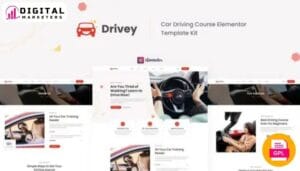 Drivey - Car Driving Course Elementor Template Kit [GPL]