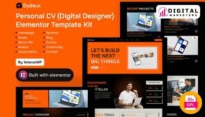 Dydeux Personal CV Digital Designer Elementor Kit [GPL]