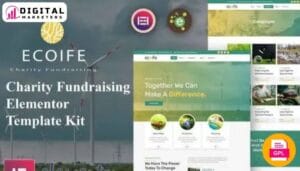Ecoife Charity Fundraising Elementor Template Kit [GPL]