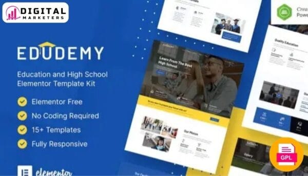Edudemy School Education Elementor Template Kit [GPL]