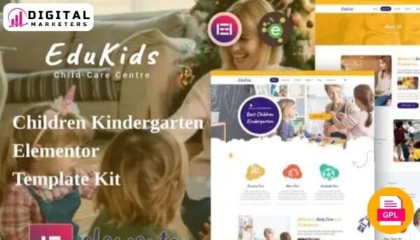 EduKids Children Kindergarten Elementor Template Kit [GPL]