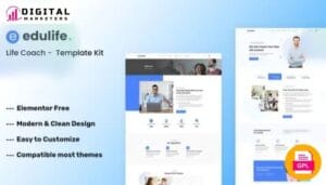 Edulife Life Coach Elementor Template Kit [GPL]