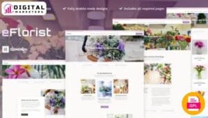 Eflorist Flower Boutique Decoration Elementor Template Kit [GPL]