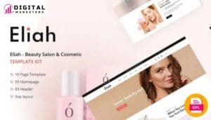 Eliah Beauty Salon Cosmetic Elementor Template Kit [GPL]