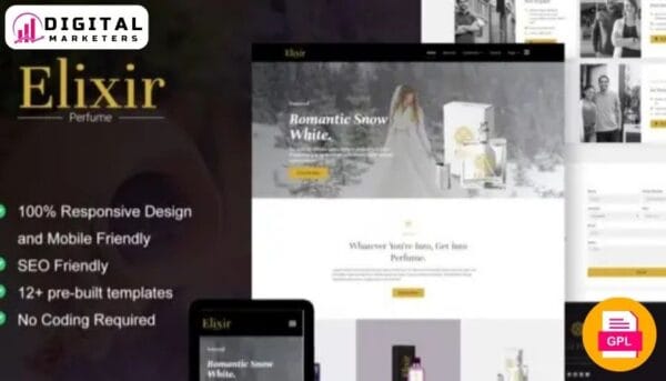 Elixir Perfume Maker Elementor Template Kit [GPL]