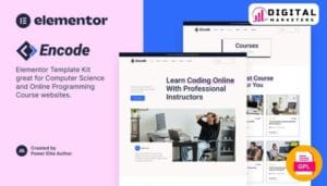 Encode Online Programming Computer Science Elementor Template Kit [GPL]